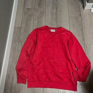 Old Navy Mens Crew Neck Coral Red/Orange Long Sleeve Sweater L Size Large